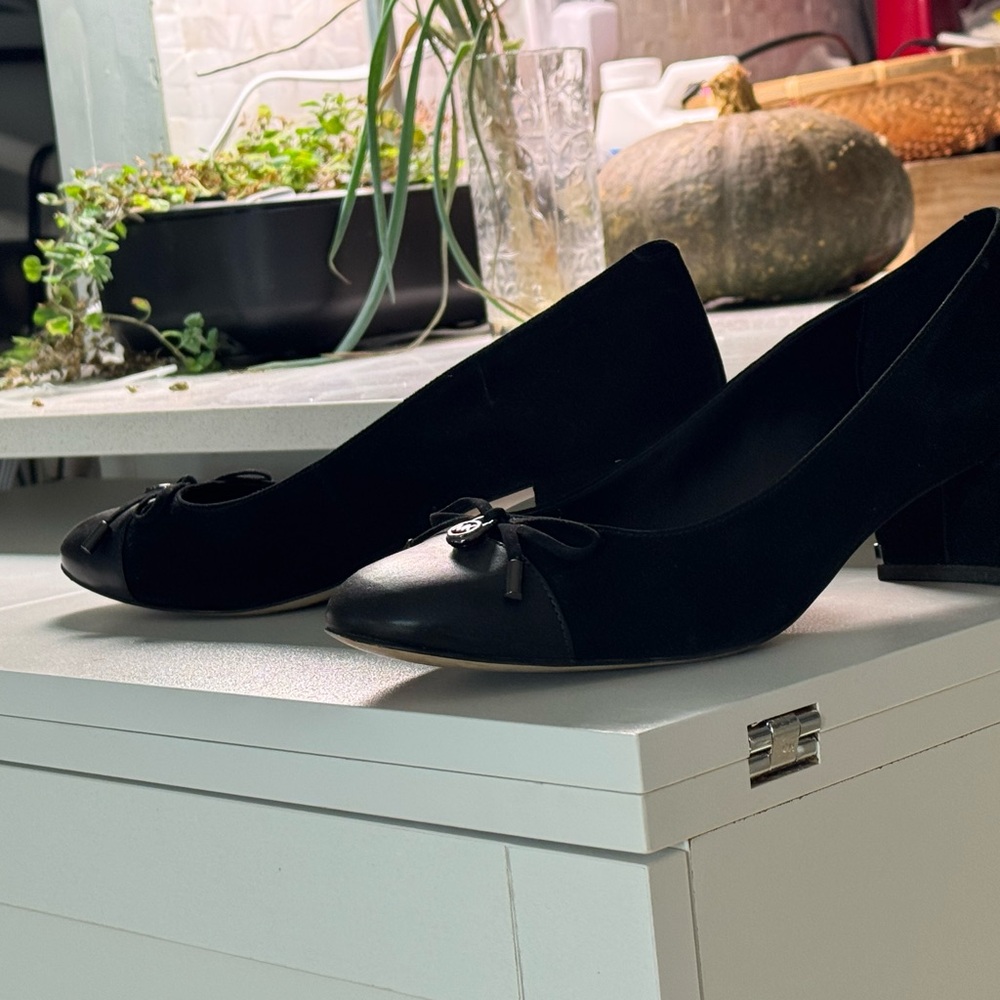 Michael Kors Black Flats with Bow Detail
